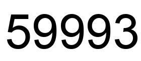 Number 59993 black image