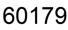 Número 60179 imagen negro