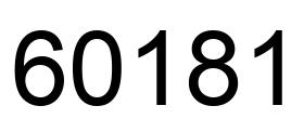 Number 60181 black image