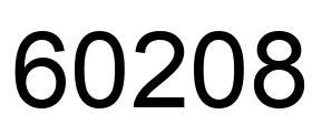 Number 60208 black image