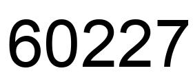 Number 60227 black image