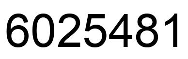Number 6025481 black image