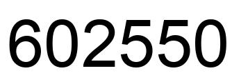 Number 602550 black image