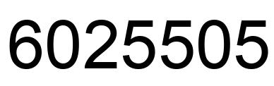 Number 6025505 black image