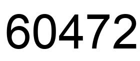 Number 60472 black image