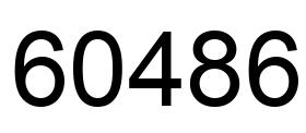 Number 60486 black image