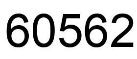 Number 60562 black image