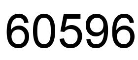 Number 60596 black image