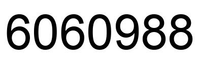 Number 6060988 black image
