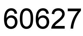 Number 60627 black image