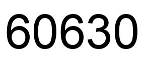 Número 60630 imagen negro