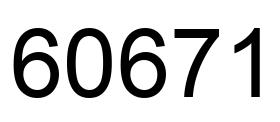Number 60671 black image