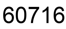 Número 60716 imagen negro