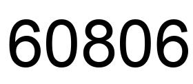 Number 60806 black image