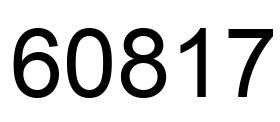 Number 60817 black image