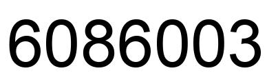 Number 6086003 black image