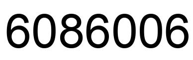 Number 6086006 black image