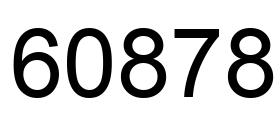 Number 60878 black image