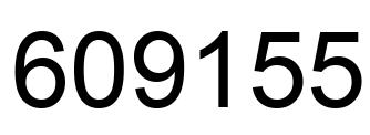 Number 609155 black image