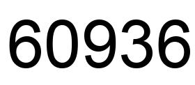 Number 60936 black image