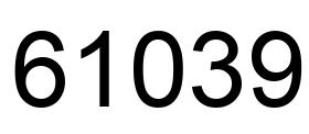 Number 61039 black image