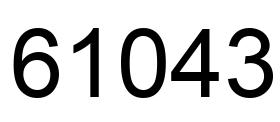 Number 61043 black image