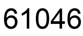 Number 61046 black image