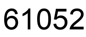 Number 61052 black image