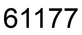Number 61177 black image