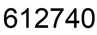 Number 612740 black image