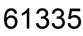 Number 61335 black image