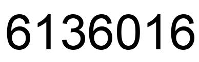 Number 6136016 black image