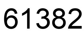 Number 61382 black image