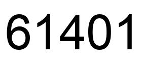 Number 61401 black image