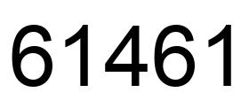 Number 61461 black image