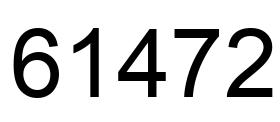 Number 61472 black image