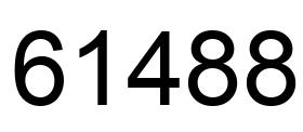 Número 61488 imagen negro
