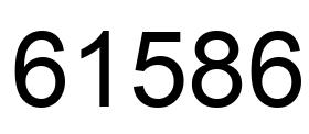 Número 61586 imagen negro