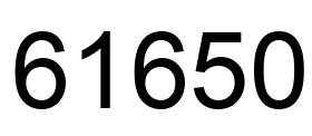 Número 61650 imagen negro