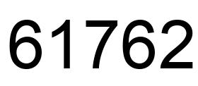 Number 61762 black image