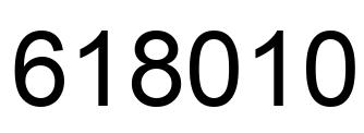 Number 618010 black image