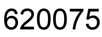 Number 620075 black image
