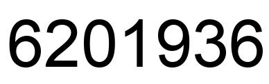 Number 6201936 black image