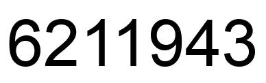 Number 6211943 black image