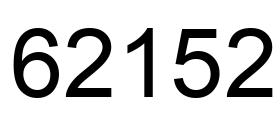 Number 62152 black image