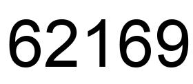 Number 62169 black image