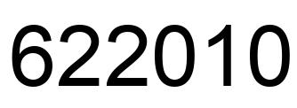 Number 622010 black image