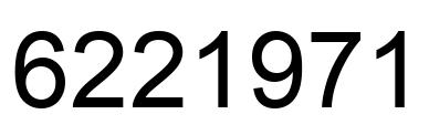 Number 6221971 black image