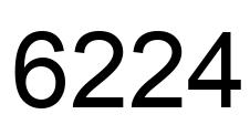 Number 6224 black image
