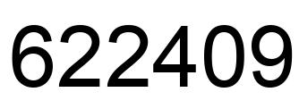 Número 622409 imagen negro